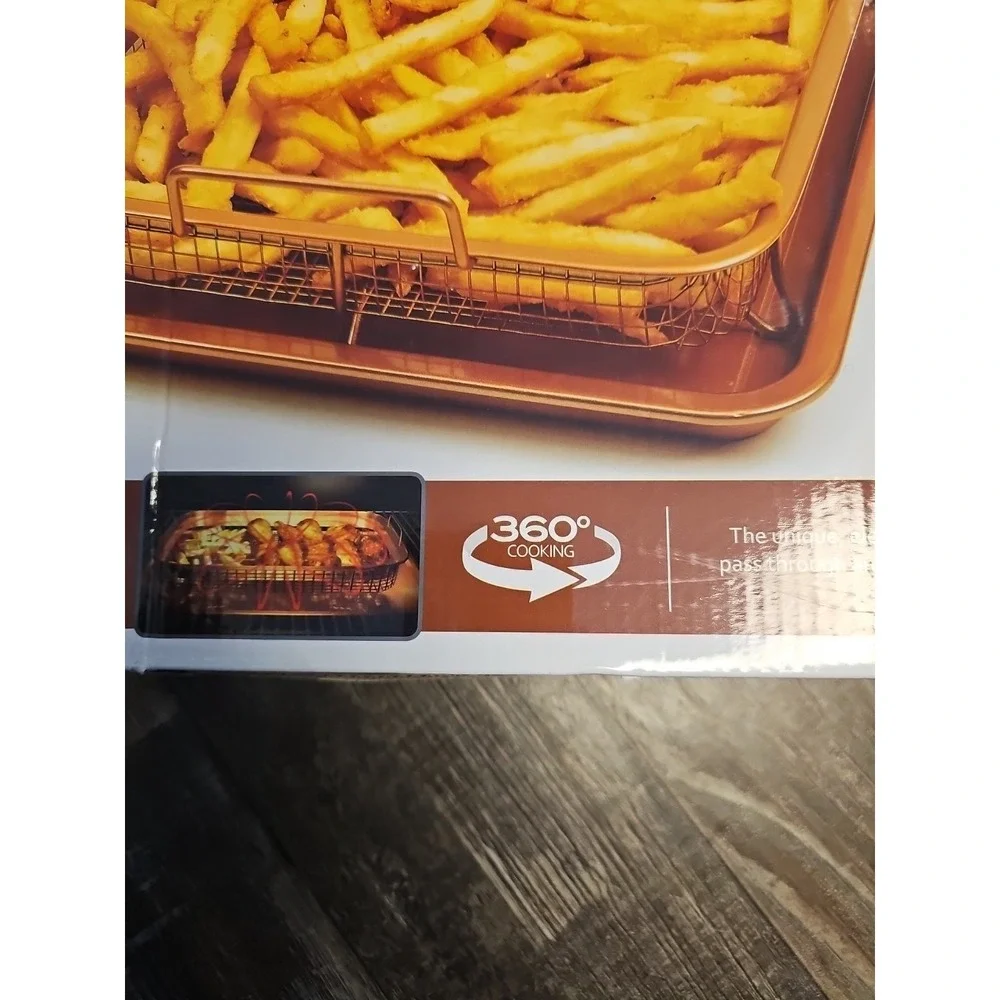 Copper Crisper Pro XL Crisper Baking‎ Tray & Basket Non-Stick Ceramic + Titanium